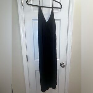 Black H&M Midi Wrap Cocktail Dress - Size Large